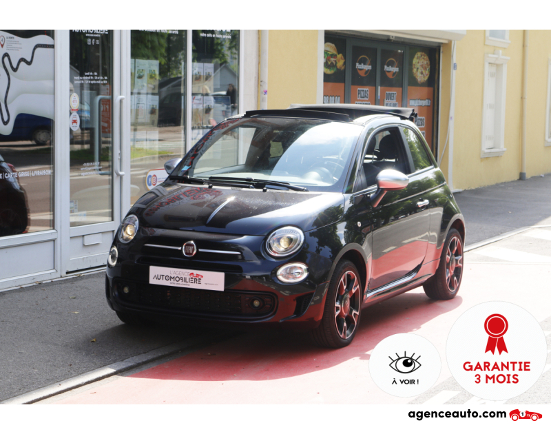 Achat voiture occasion, Auto occasion pas cher | Agence Auto Fiat 500 C Ph.III 1.2 MPi 69 ROCKSTAR BVM5 (Carplay, JA 16", Radars arrières..) Noir Année 2020 Manuelle Essence